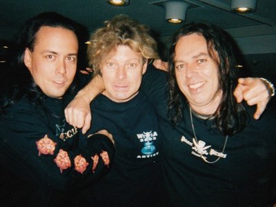 Shane French, Roland Grapow and Ralph Santolla at Bloodstock 2003