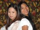 me and my sister posing for the camera