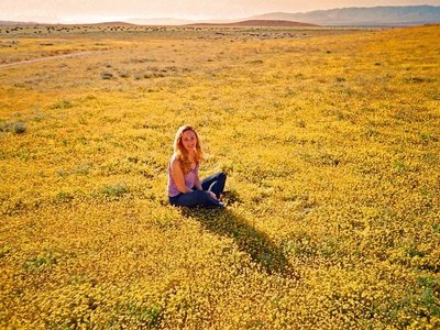 Leah in Orange Poppy Fields