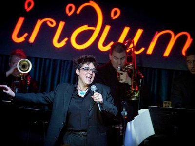 Terese on stage at The Iridium NYC