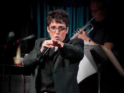 Terese on stage at The Iridium NYC