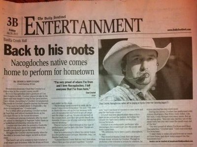 Newspaper Ad for Nacogdoches Texas