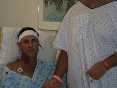 With Greg Gause (my donor)Two days after my kidney transplant at Mayo Clinic.