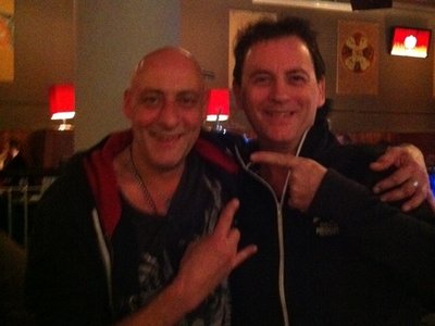 With my old skool mate Tino Troy, lead guitarist of Praying Mantis