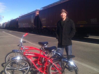 What's not to love, riding bicycles with Peter Mulvey in Fort Collins, CO