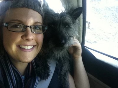 Gus on my shoulder in Boulder, CO