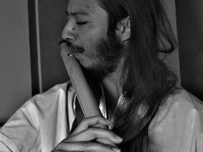 Flute Bansuri Binod katuwal Nepal. photo
