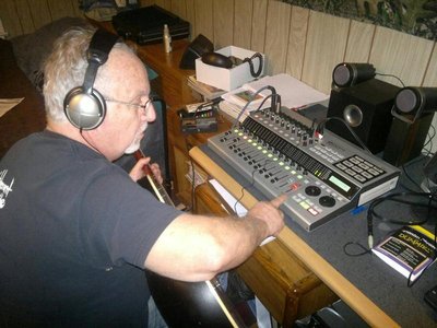 working on the Zoom HD-16 digital recorder.