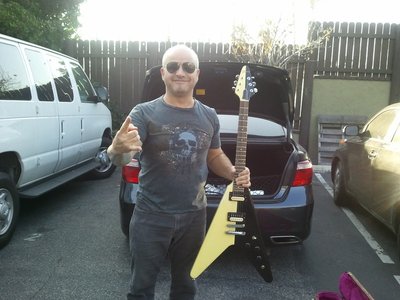 Joey at Bob Horn studios.... Rockaholic sessions