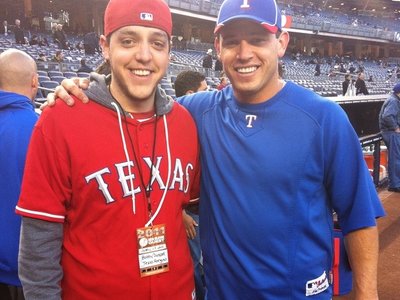 W/ Ian Kinsler at Yankee Stadium in NYC