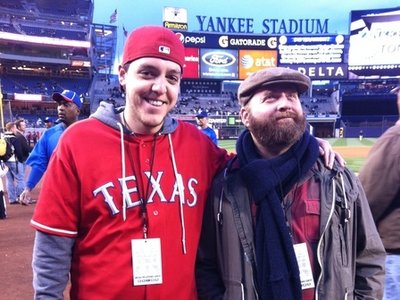 W/ Zach Galifiniakis at Yankee Stadium in NYC