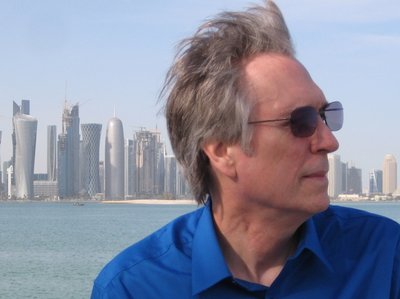 JD & the Doha, Qatar skyline 2/12 (PHOTO M Chakrabartti)