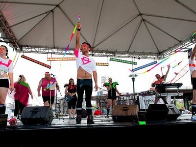 Baby Oil and The Slicks at RI Pride '11. photo by Colm Howley