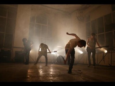 'Between Jokers & Jesters' video shoot still.