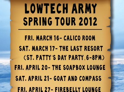 Check out Lowtech Army's spring tour dates!