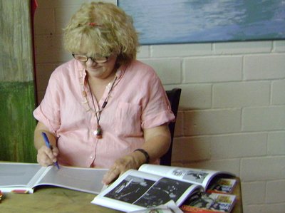 Author Sue Donahoe at a book signing event in 2011