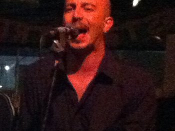 Singing and strumming with The Boys From County Hell.  St. Patricks Day, 2012.