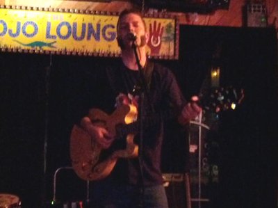 Clay at the Mojo Lounge 4-7-12. Photo by Peter Lyle-Dugas.