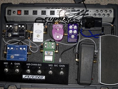 Michael's pedal board in 2009