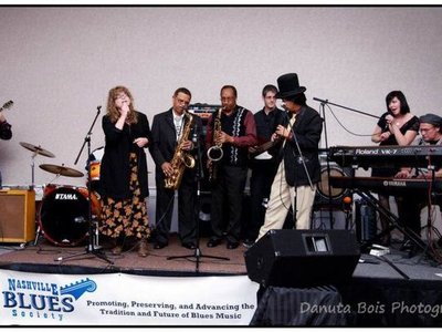 Linda at the Dec. 2011 Nashville, TN Blues Society Christmas Party