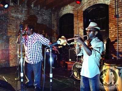 Suave on stage with Mario Abney in New Orleans