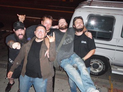 Scott, Maarten (Solenoid, Patrick (Solenoid), Jeremy & Frenz (Solenoid) outside The Red And The Blac
