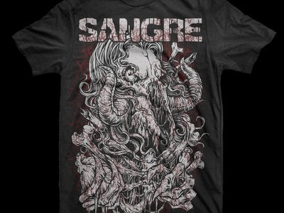 SANGRE "The Beast" shirt design.
