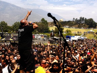 On stage @ Rockstar Mayhem Festival 2010