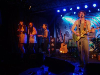 With Young-Mi Feldsott, Erin Johns, Julie Slonecki...singing the Brakes, PoHo, 3.15.12