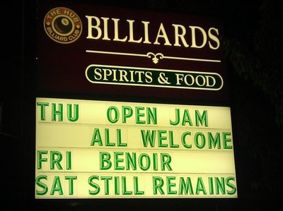 HUB BILLIARDS 5/4/12 w Benoir and the Suffering Blues Band