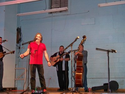 Jim Chatfield from Bluegrass in the Bassment bringing us on stage in our new home!