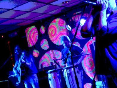 Under the blacklights!