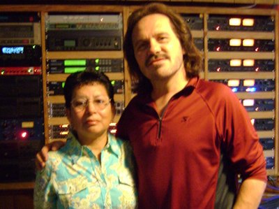 This is Marina with Donnie Lee Clark of Pure Prairie League at True Believer sessions.
